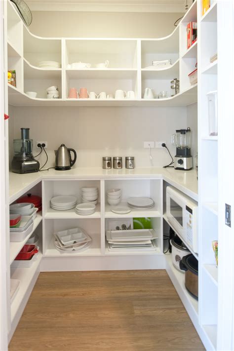A walk in pantry is a great storage saver but also has a little bit of ...