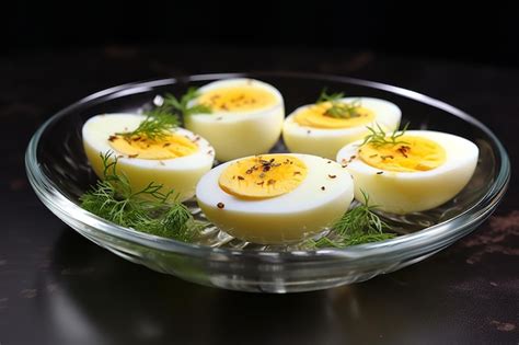 Premium AI Image | Hard Boiled Eggs Healthy Snacks Food
