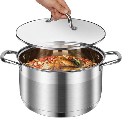 LEUGWAKN Stainless Steel Stockpot - Versatile Cooking Pot