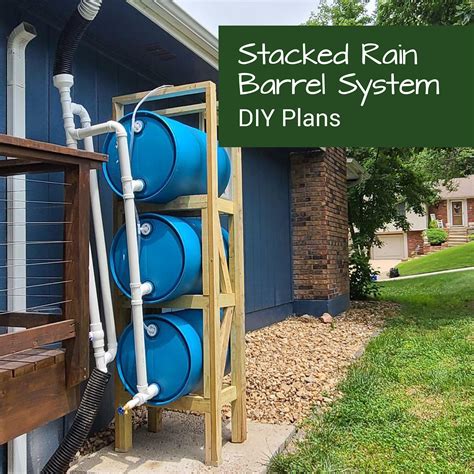 DIY Rain Barrel Plans Stacked Rain Barrel DIY Woodworking Plans Multi ...