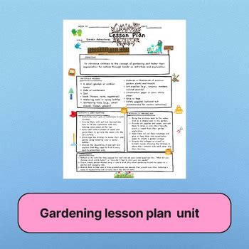 complete themed lesson plan about Gardening by Sunshine Memories Learning