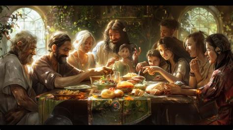 Shared Meal Symbol of Community and Togetherness Wallpaper | Premium AI ...