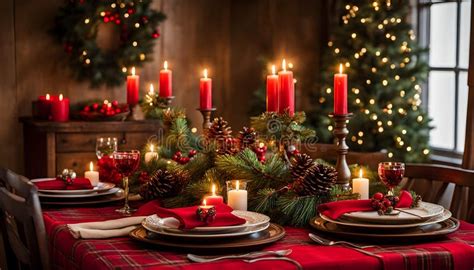 This Image Captures the Warmth and Charm of a Rustic Holiday Setting ...