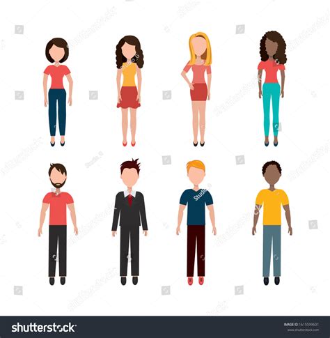Group Business People Characters Vector Illustration Stock Vector ...
