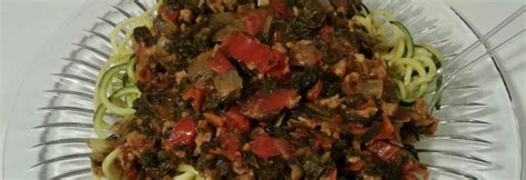 Garden Bounty Marinara Sauce w/ TVP Mushroom Burger Crumbles &amp; Zoodles