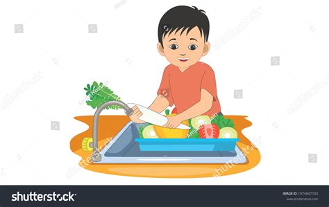 56 Mother Washing Vegetables Stock Vectors, Images & Vector Art ...