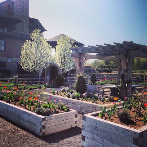An untreated cedar raised bed garden we installed. The pathways are ...