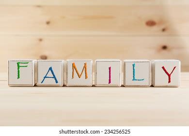 Family Spelled Wooden Blocks Stock Photo 234256525 | Shutterstock
