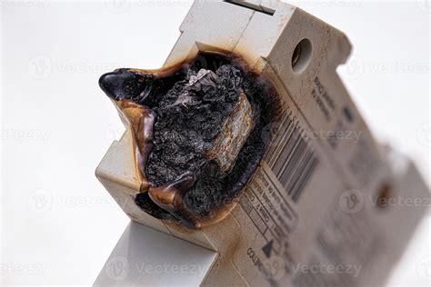 burnt electrical circuit breaker 15327632 Stock Photo at Vecteezy
