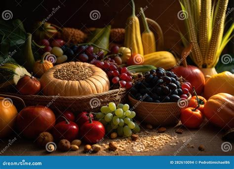 Bountiful Harvest stock illustration. Illustration of abundance - 282610094