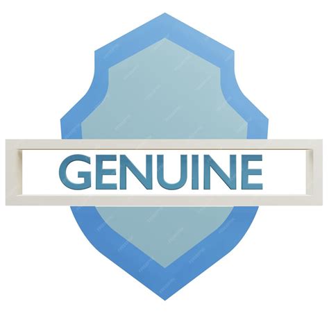 Premium PSD | 3 D illustration of genuine icon