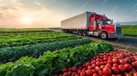 Premium Photo | Shot of a refrigerated farm truck transporting fresh ...
