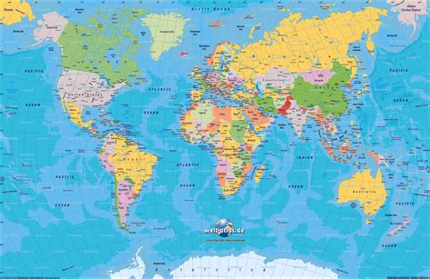 Planisfero-politico-Prev.gif (4450×2887) Full World Map, World Atlas ...