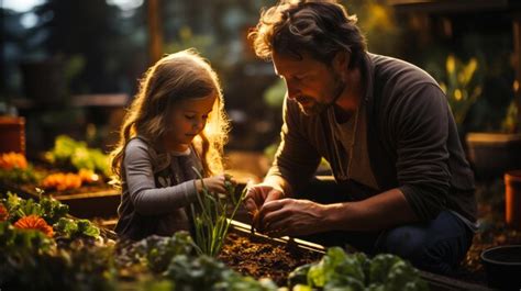 Premium Photo | Family Gardening Planting and Harvesting Vegetables ...