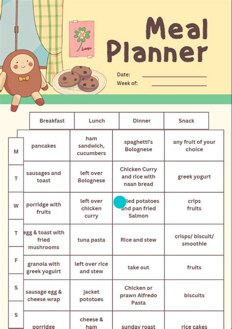 Family Meal Planner Printable Weekly Meal Planner Editable Meal ...