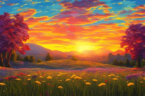 Peaceful Rural Landscape Views Graphic by eifelArt Studio · Creative ...