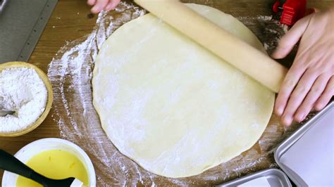 Rolling Dough Pie Crust Pumpkin Pie Stock Footage SBV-303259344 ...