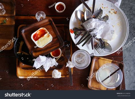 Messy Table After Party Leftover Food Stock Photo 641248696 | Shutterstock