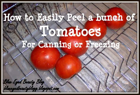 Blue Eyed Beauty Blog: Peeling Tomatoes for Canning or Freezing