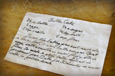 Old Handwritten Recipe Card Stock Photo - Image of cakes, bowl: 53711280