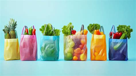 A Collection of Reusable Shopping Bags Filled with Fresh Produce Pic ...