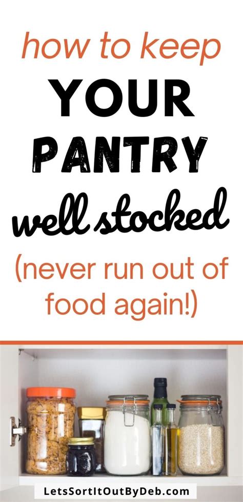 The Well Stocked Pantry - Let's Sort It Out By Deb