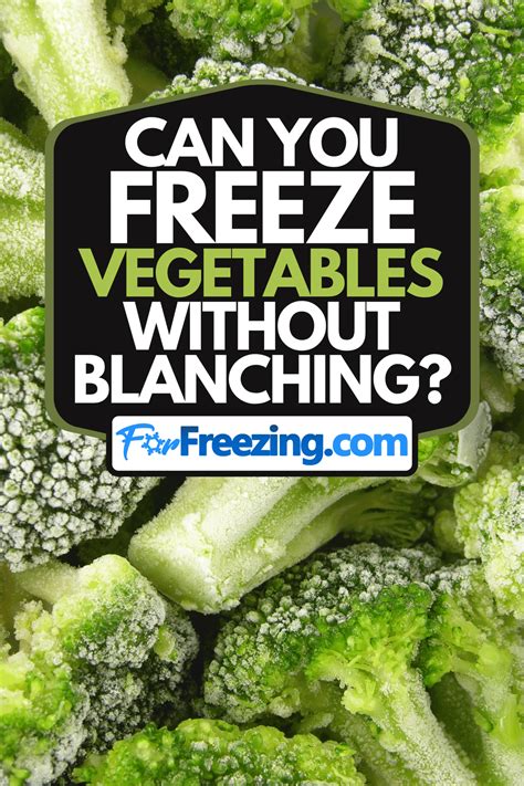 Can You Freeze Vegetables Without Blanching? – ForFreezing.com