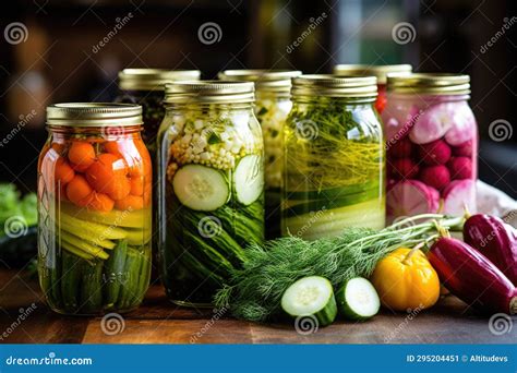 Canning. Jars Filled With Canned Goods, Pantrys Delight, Showcase Art ...