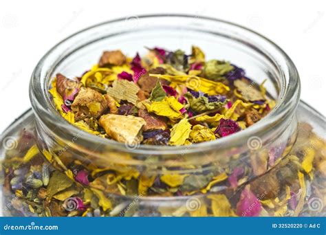 Dried Herbs and Flowers in a Jar Stock Photo - Image of texture, happy ...