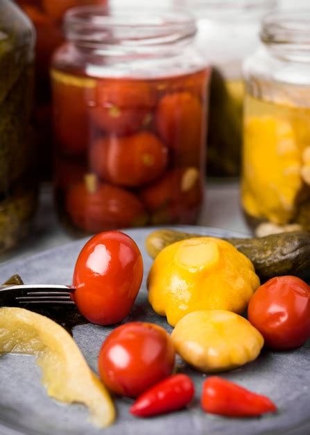 Free Photo | Assortment with preserved vegetables