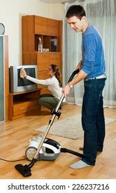 3,163 Family doing chores together Images, Stock Photos &amp; Vectors ...