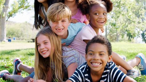 Portrait Of Group Of Children With Friends Stock Footage SBV-328046700 ...