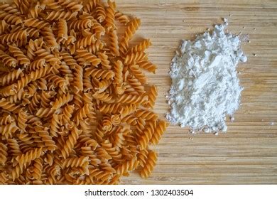 Whole Grain Pasta Spirals Flour On Stock Photo 1302403504 | Shutterstock