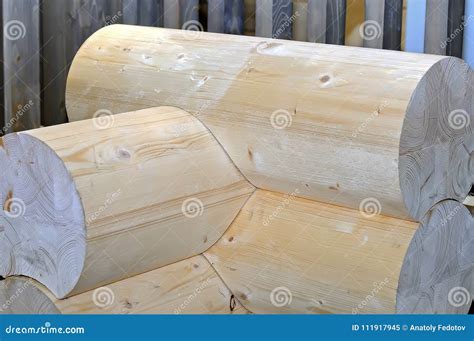 Model of Laying of Logs for Construction Wooden House Stock Image ...