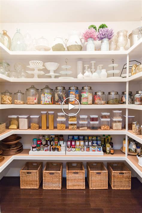 Organized Pantry I like the vases, milk glass, and cake plates on the ...