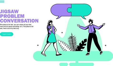 team solving problem with jigsaw conversation vector 40520210 Vector ...