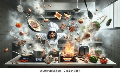 Angry Chef Chaos Kitchen AI-generated image 2482026983 | Shutterstock