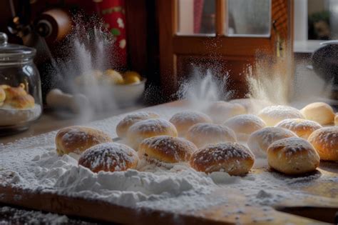 Premium Photo | Baking in the kitchen dusted with flour