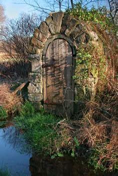 root cellar door House Yard, Gnome House, Faerie Door, Shed With Porch ...