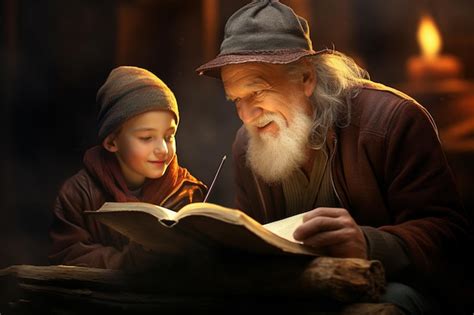 Premium AI Image | Wisdom Shared Older Mentor Sharing Life Lessons ...