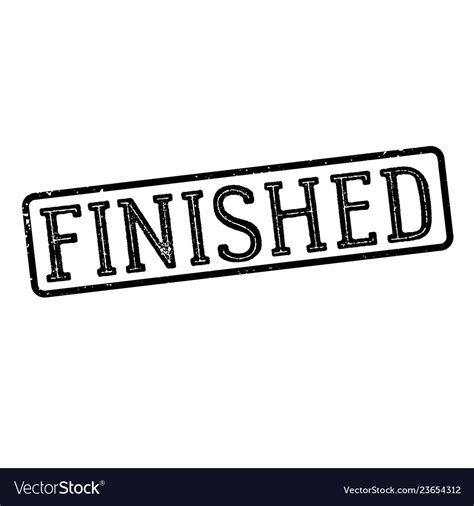 Finished stamp Royalty Free Vector Image - VectorStock