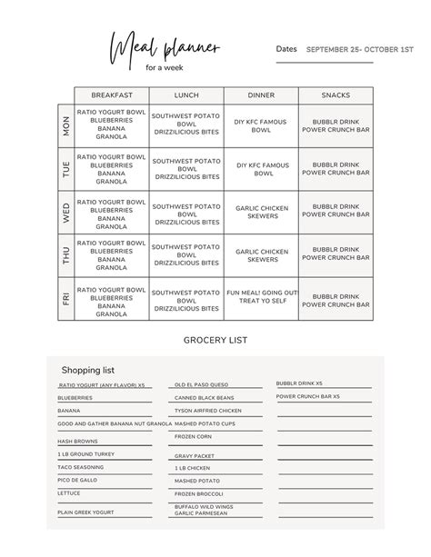 Another Weekly Meal Prep Ideas