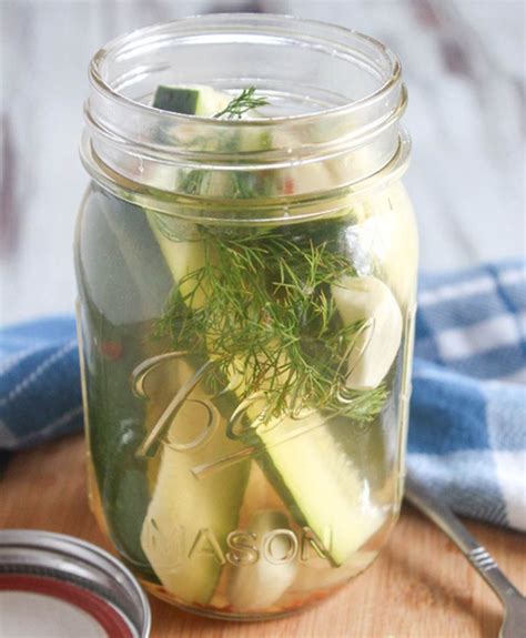 Easy Zucchini Refrigerator Pickles - Not Canning Needed!