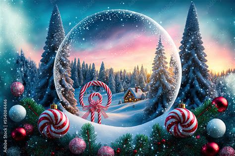 A beautiful Merry Christmas scene with a festive night snow background ...