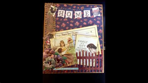 Authentique Homestead Recipe mini album tutorial part 1 - YouTube