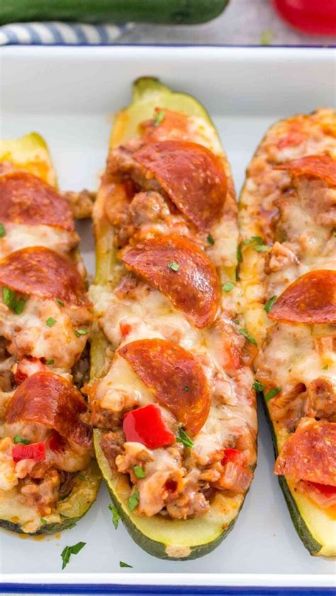 Pizza Stuffed Zucchini Boats [Video] - Sweet and Savory Meals