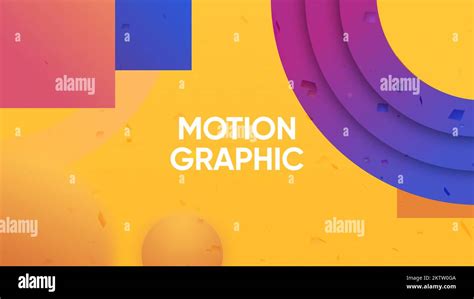 Background with moving geometric shapes to insert. Motion. Simple ...