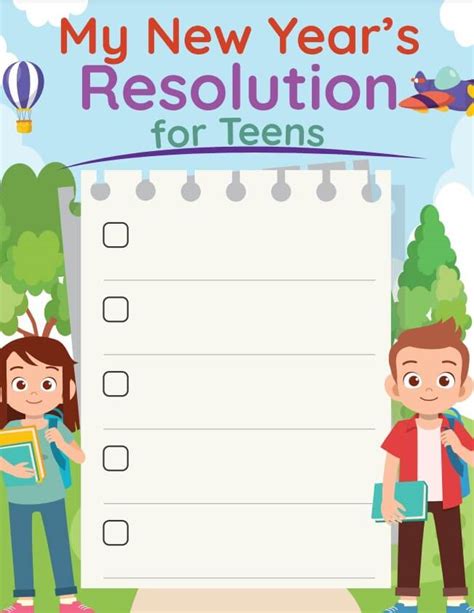 FREE Printable New Year Resolution for Kids | Kid Chore Charts