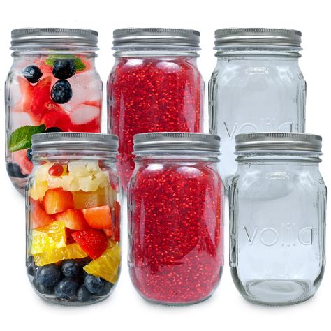 Buy volila Mason Jars With Lids, Glass Preserving Jars for Jams ...