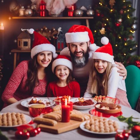 Premium AI Image | Happy family celebrating Christmas Family holiday at ...